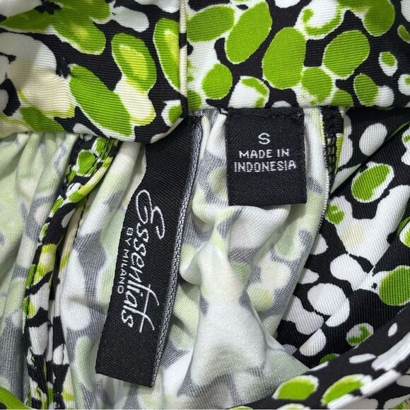 Essentials by Milano | Women’s High Neck Lime Green Halter Snakeskin Blouse S - Picture 7 of 16